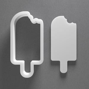 Popsicle Ice Cream Cookie Cutter & Polymer Clay Earring, Pottery Tool image 1
