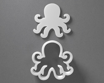 Octopus Cookie Cutter & Sea Creature Polymer Clay Earring, Pottery Tool