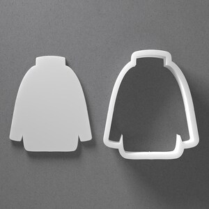 Winter Coat Jacket Cookie Cutter & Christmas Sweater Polymer Clay Earring, Pottery Tool image 1