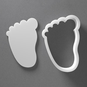 Left Baby Foot Cookie Cutter & Newborn Feet Polymer Clay Earring, Pottery Tool image 1