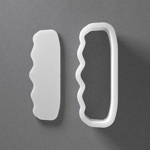 Irregular Wavy Organic Shape Cookie Cutter & Pebble Polymer Clay Earring, Pottery Tool