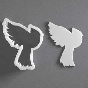 Cortador de galletas de pájaro cardenal volador y pendiente de arcilla polimérica con forma de animal, herramienta de cerámica
