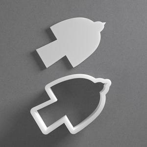 Chubby Bird Cookie Cutter & Simple Animal Wings Polymer Clay Earring, Pottery Tool image 1