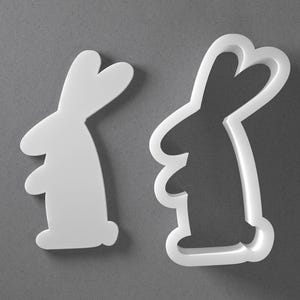 Funny Bunny Cookie Cutter & Easter Rabbit Polymer Clay Earring, Pottery Tool