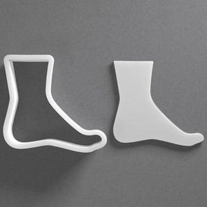Human Foot Cookie Cutter & Barefoot Leg Fingers Polymer Clay Earring, Pottery Tool image 1