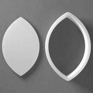 Oval Cookie Cutter & Marquise Polymer Clay Earring, Pottery Tool image 1