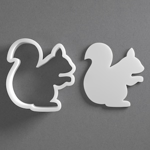 Squirrel Cookie Cutter - From Mini To Large - Animal Polymer Clay Jewelry And Earring Cutter Tool - Mirrored Pair Set