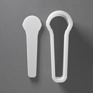 Microphone Cookie Cutter & Singer Gift Karaoke Polymer Clay Earring, Pottery Tool image 1