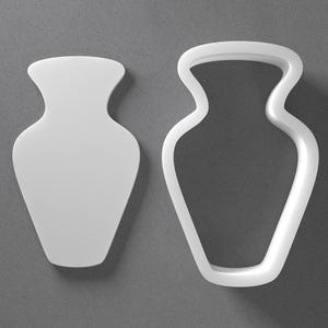 Tagliabiscotti a forma di vaso e orecchino in argilla polimerica, strumento per ceramica