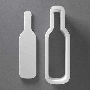 Wine Bottle Cookie Cutter & Glass Beverage Polymer Clay Earring, Pottery Tool image 1