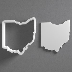 Koekjesuitsteker Ohio State - van klein tot groot - polymeerklei sieraden en oorbeluitsteker - set gespiegeld paar