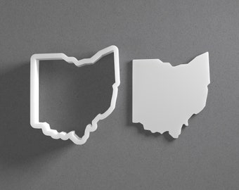 Ohio State Cookie Cutter - From Mini To Large - Polymer Clay Jewelry And Earring Cutter Tool - Mirrored Pair Set