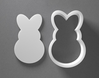 Chubby Rabbit Cookie Cutter & Easter Bunny Polymer Clay Earring, Pottery Tool