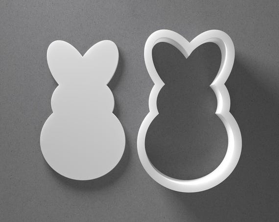 Chubby Rabbit Cookie Cutter & Easter Bunny Polymer Clay Earring, Pottery Tool
