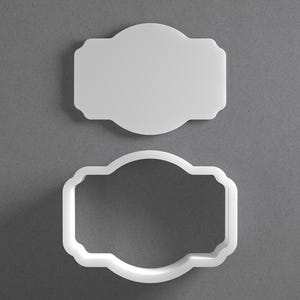 Plaque Cookie Cutter - Von Mini bis Groß - Ornament Rahmen Polymer Clay Schmuck und Ohrring Cutter Werkzeug - Gespiegeltes Paar Set