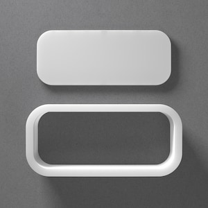 Rounded Rectangle Cookie Cutter & Plaque Polymer Clay Earring, Pottery Tool image 1