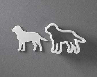 Labrador Cookie Cutter - From Mini To Large - Dog Breed Polymer Clay Jewelry And Earring Cutter Tool - Mirrored Pair Set