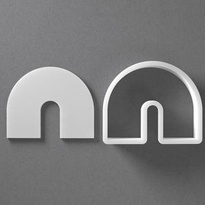 Short Arch Cookie Cutter & Arches Polymer Clay Earring, Pottery Tool image 1