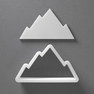 Berg Cookie Cutter - Von Mini bis Groß - Bereich Polymer Clay Schmuck und Ohrring Cutter Tool - gespiegeltes Paar Set