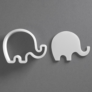 Whimsical Elephant Cookie Cutter & Raised Trunk Polymer Clay Earring, Pottery Tool image 1