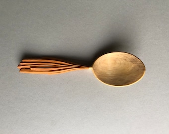 Magnolia spoon with wavy handle
