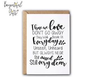 Sympathy Card - "Those We Love Don't Go Away" Greeting Card - Sympathy Card | With Sympathy Card | Thinking of You Card | Loss of Loved One