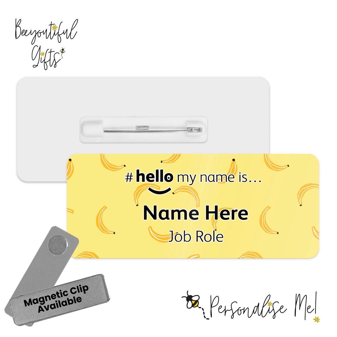 Hello My Name Is Name Badge Hand Drawn Bananas Personalised Etsy UK hello-my-name-is-name-badge-hand-drawn-bananas-personalised-etsy-uk