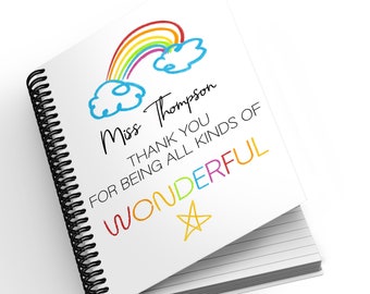 Carnet de notes A5 personnalisé - Merci d'être si merveilleux | Cadeau de remerciement pour professeur | Cadeau personnalisé | Cadeau professeur