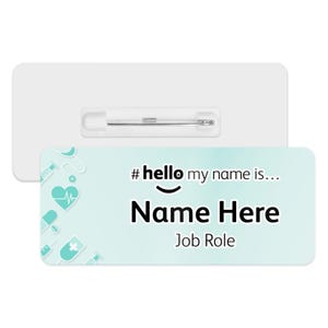 Hello My Name is Name Badge - Green Medical Corner | Personalised Badge | #hello my name is... Badge | Personalised Metal ID Reel