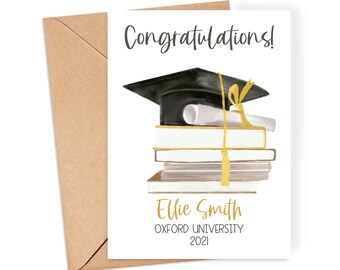 Personalised Graduation Card - "Congratulations" Graduation - Graduation Card | Graduate Card | Congratulations Card | Personalised Card
