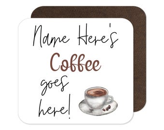 Personalised Coffee Coaster - Original Design | Personalised Drinks Coaster | Coffee Coaster | Personalised Coaster | Coffee Lover Gift