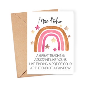 Aide pédagogique personnalisée - « Aide-enseignant comme un pot d'or » - Carte pédagogique | Fin d'année scolaire | Carte TA | Merci professeur | Carte TA