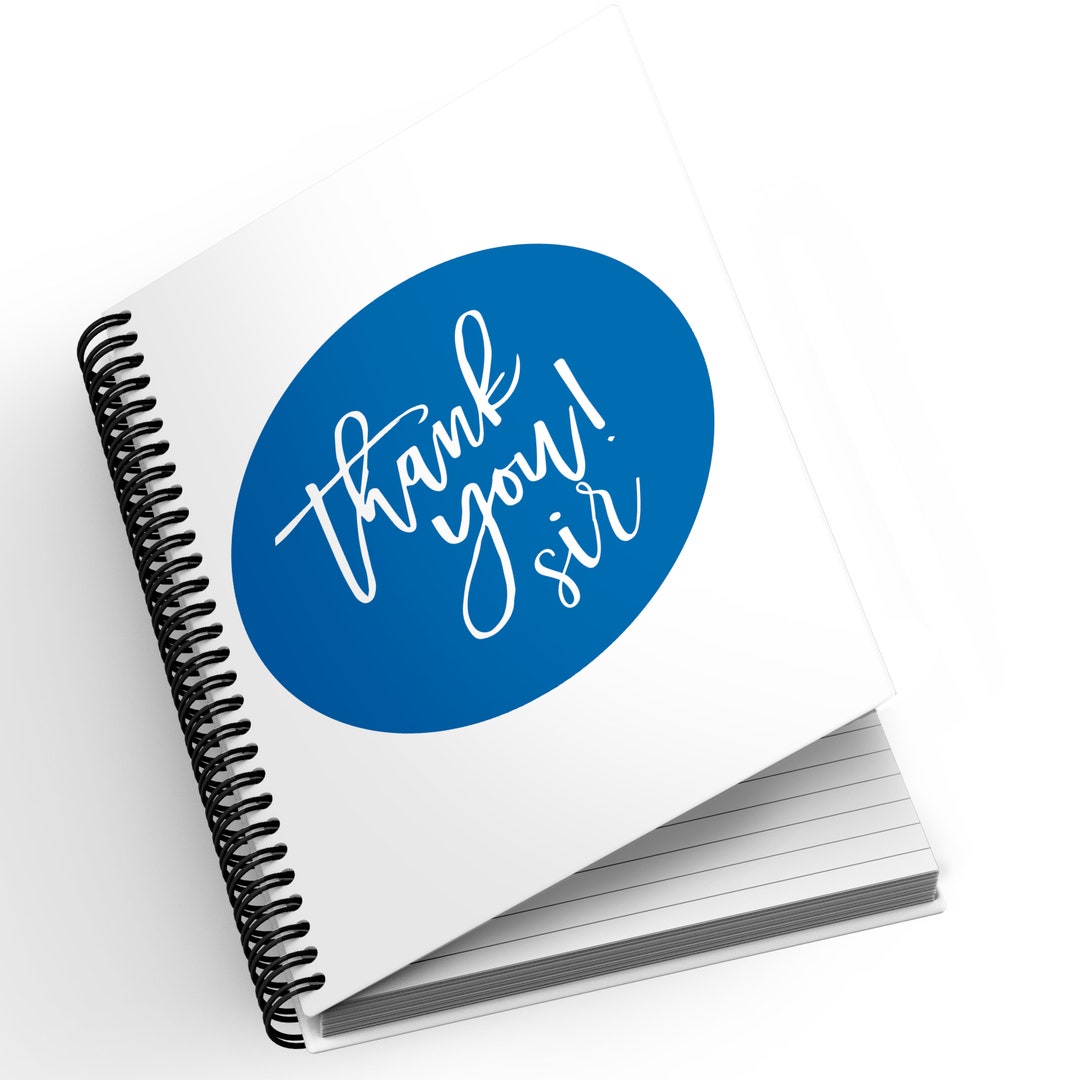 String Notebook Thank A5 Notebook - Thank You Sir | Thank You Teacher Gift | Personalised ...