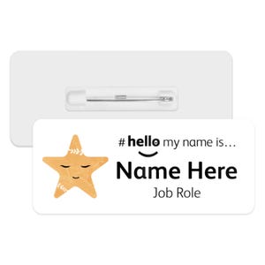 Hello My Name is Name Badge - Baby Boho Star/Sun/Moon | Personalised Badge | #hello my name is... Badge | Personalised Metal ID Reel