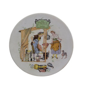 Antieke Franse U&C Sarreguemines Enfants Richard Tinsmith Tinker Bastille