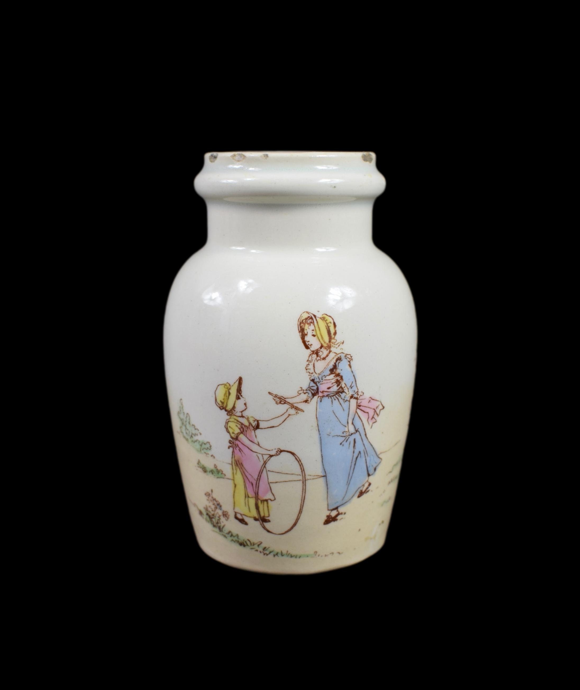 Kg Luneville Poterie Moutarde Pot Jeux Pour Enfants 19Ème