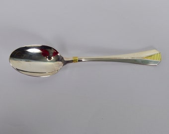 ew, French Vintage Christofle Atlantide Gold Table Spoon 8 1/8",  Christofle Atlantide Spoon Replacement, Christofle Paris Luxury Spoon