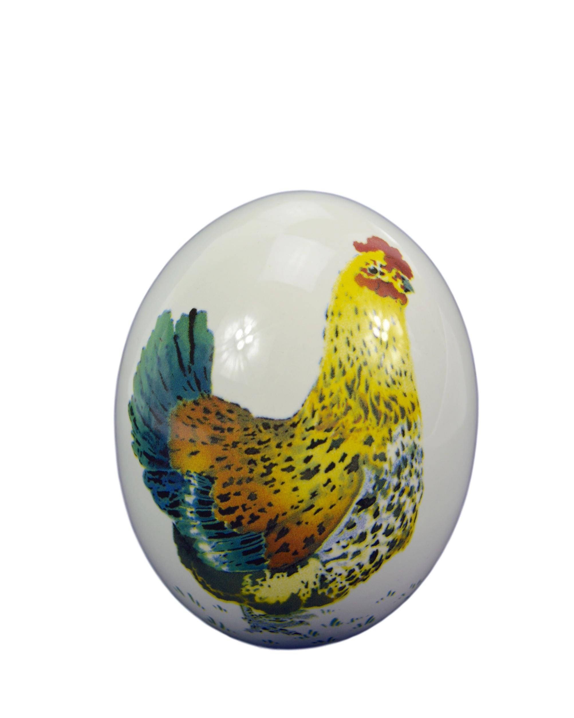 Français Antique Luneville Majolica Egg - Keller Guerin Wall Country Colorful Hand Painted Hen Chick