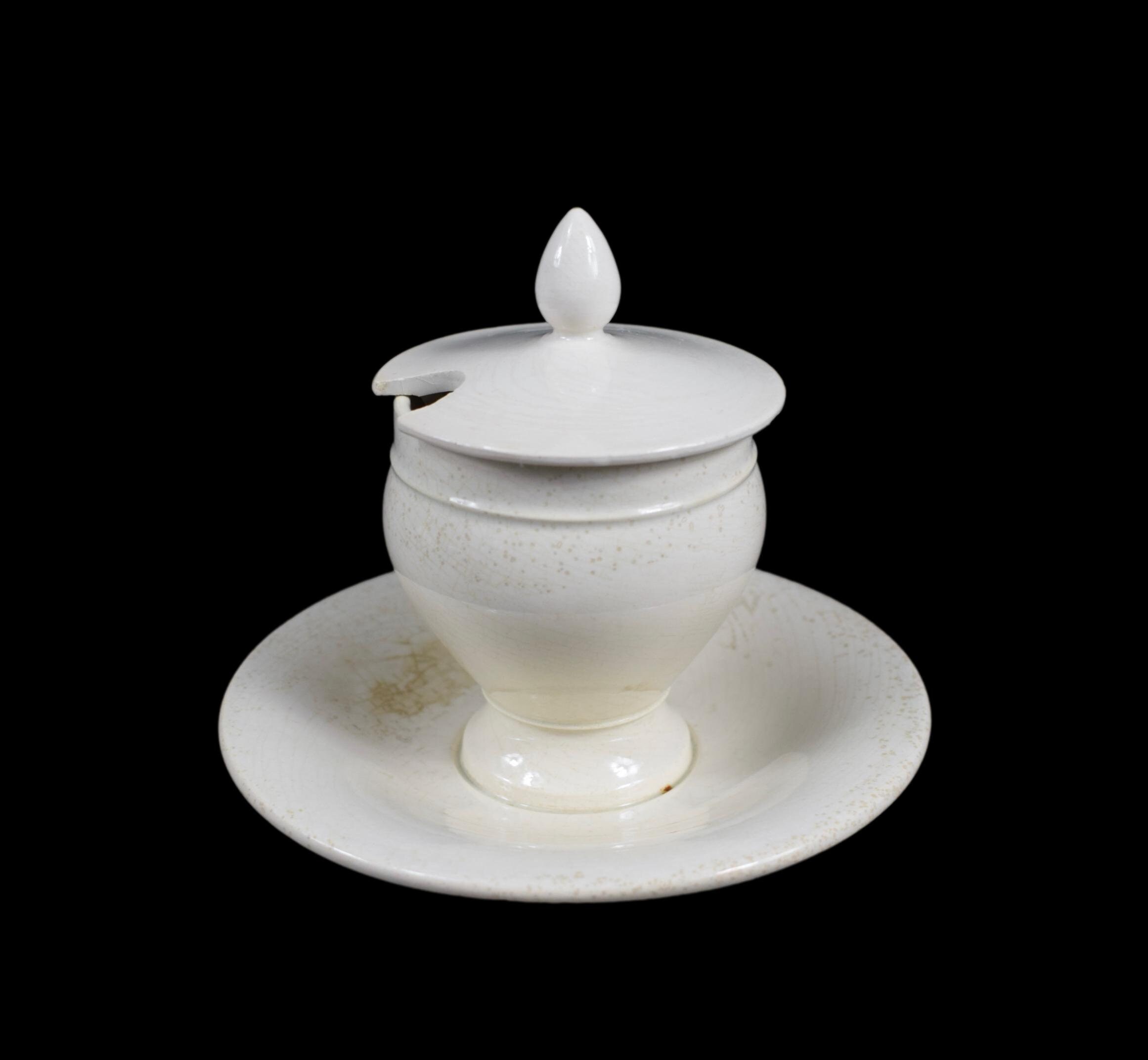 Français Pot à Moutarde Antique Louis Niel