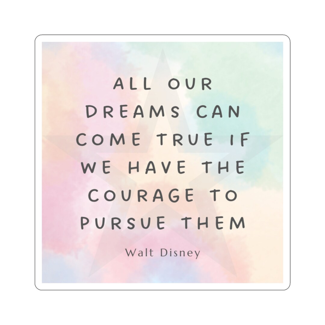 Walt Disney Quote Sticker Etsy
