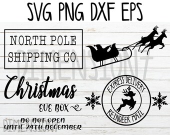 Download Christmas Eve Box Svg Etsy PSD Mockup Templates