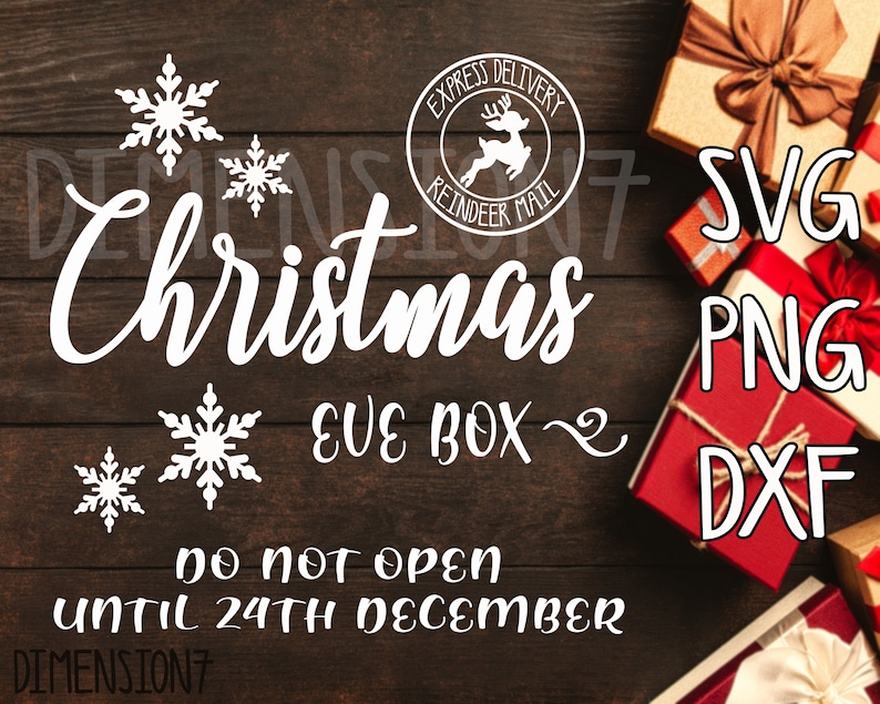 Download Christmas Eve Box SVG PNG DXF File Download Commercial Use ...