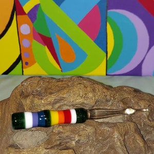 Rainbow/Green Sparkle Glob Wand