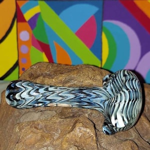 Silver Fume over Black Venetian Spoon