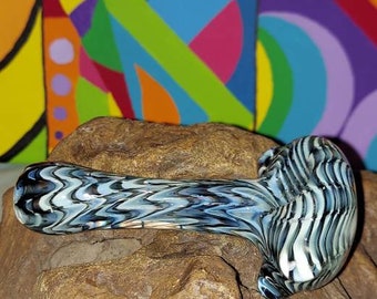 Silver Fume over Black Venetian Spoon