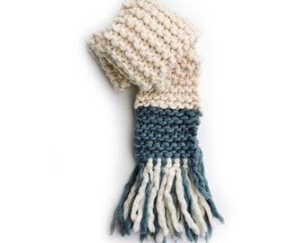 Bufanda Chloe / Bufanda de punto / Hecho a mano / Super Chunky / Bufanda lana / Adulto / Niños