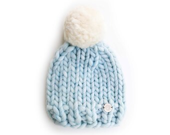 Jamie Bobble bebé / Super Chunky / hecho a mano / sombrero de punto / sombrero lana / bebé