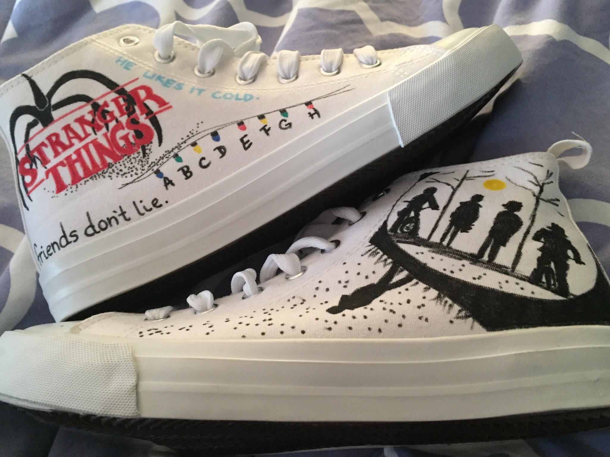 Stranger Things Inspired Hi-top Shoes