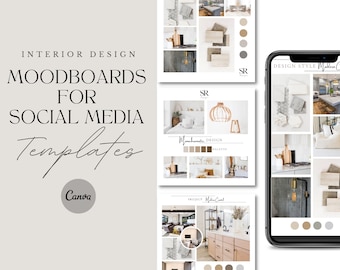 Moodboard Template Home Decor Product Design Concept Style - Etsy