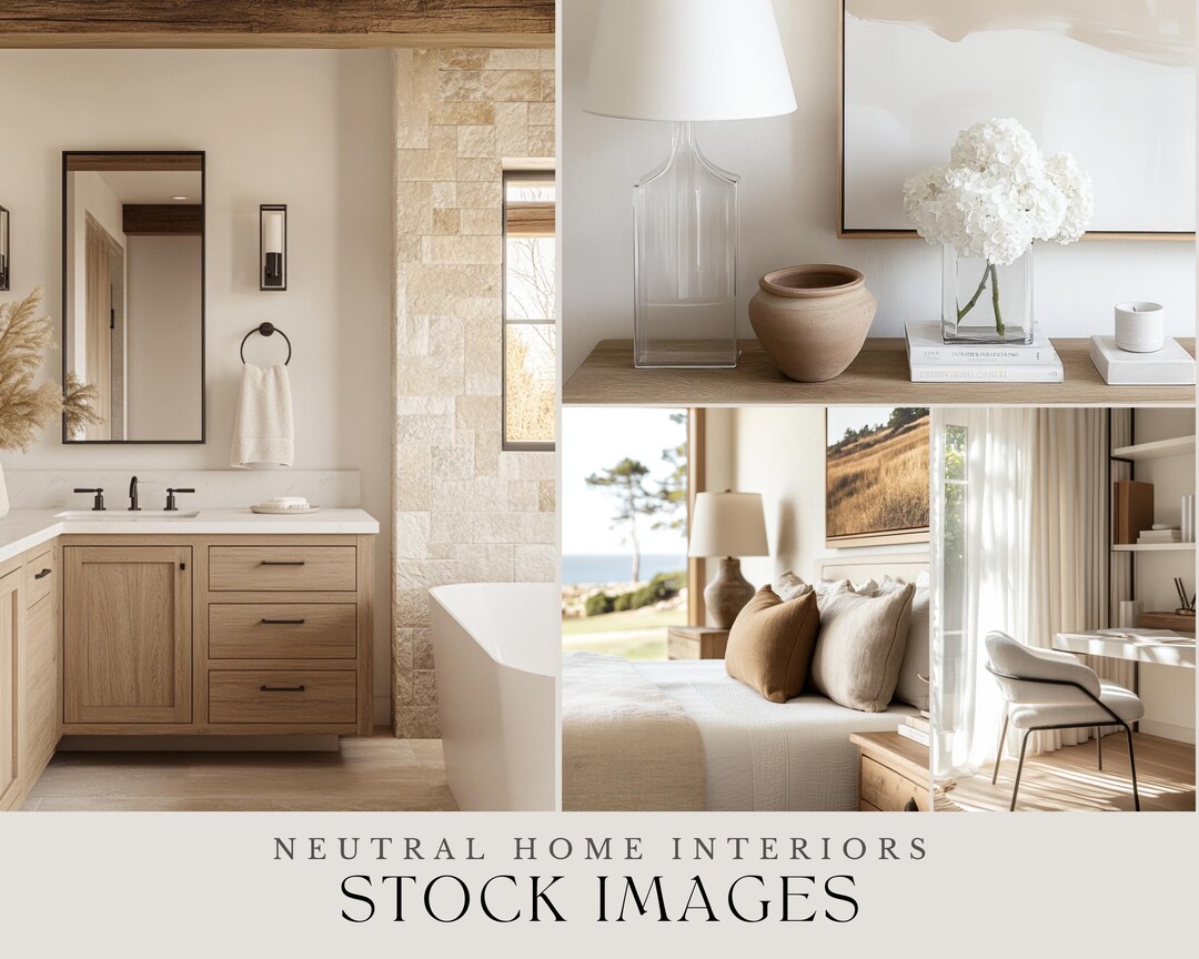 Neutral Interior Stock Photo Bundle | Set of High-quality Home Decor ...